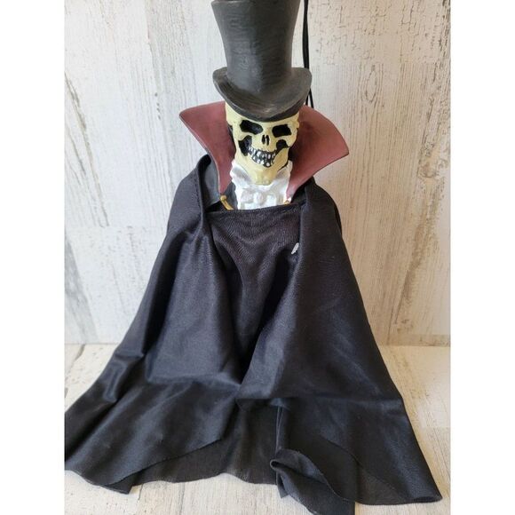 Vintage phantom opera paper magic hanging mini skeleton suit top hat Halloween p - Picture 5 of 8